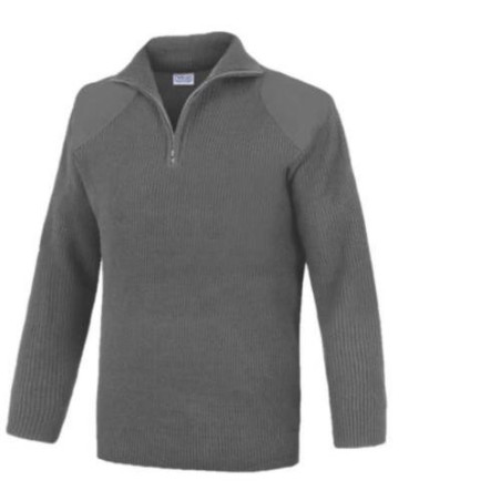 JERSEY CUELLO ALTO C/CREMALLERA GRIS JCC200GR- M