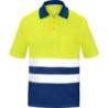 POLO ALTA VISIBILIDAD BICOLOR MANGA CORTA AZUL XS