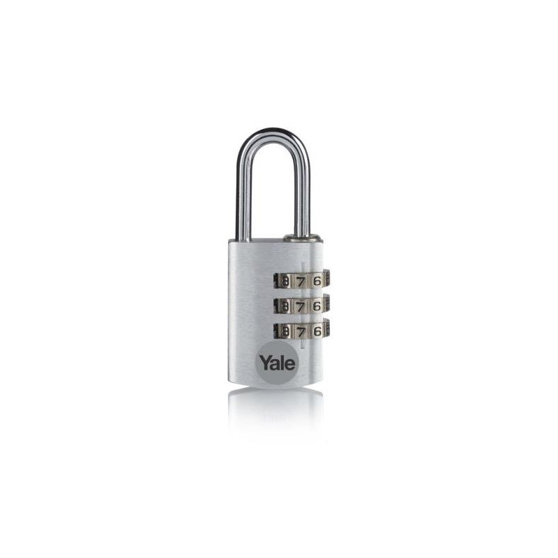 CANDADO COMBINACION ALUMINIO 20MM. PLATA YE3CB/20/121/S