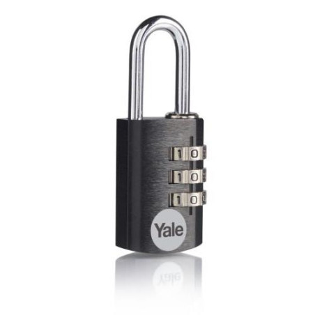 CANDADO COMBIN. ALUM. 30MM. NEGRO YE3CB/28/126/BK