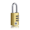 CANDADO COMBIN. ALUM. 30MM. DORADO YE3CB/28/126/GO