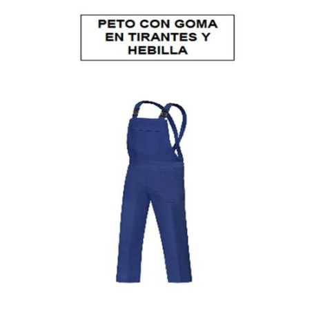 PETO TRABAJO TERGAL AZULINA TIRANTES Y HEBILLA 54
