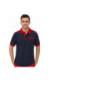 POLO CARGO CON BOLSILLO MANGA CORTA AZUL/ROJO L