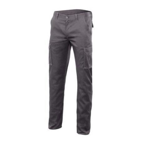 PANTALON ALGODON/FIBRA/POLIESTER STRETCH GRIS T42