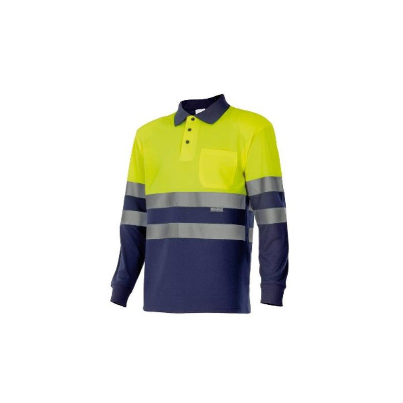 POLO BICOLOR ALTA VISIBILIDAD M/LARGA 175 70 T- S