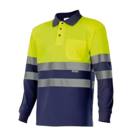 POLO BICOLOR ALTA VISIBILIDAD M/LARGA 175 70 T- S