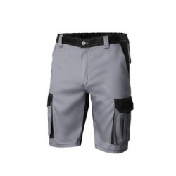 BERMUDA BICOLOR MULTIBOLSILLOS GRIS/NEGRO T-44
