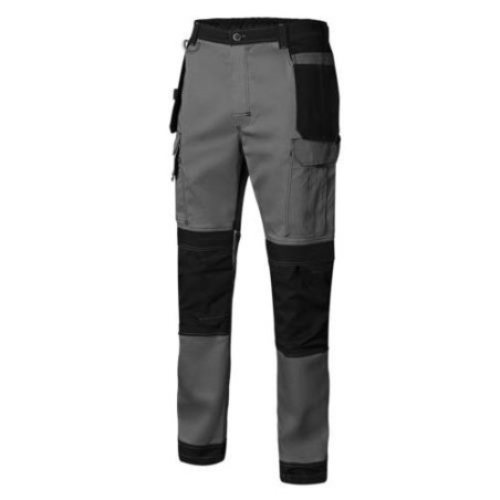 PANTALON CANVAS STRETCH GRIS/NEGRO T/ L