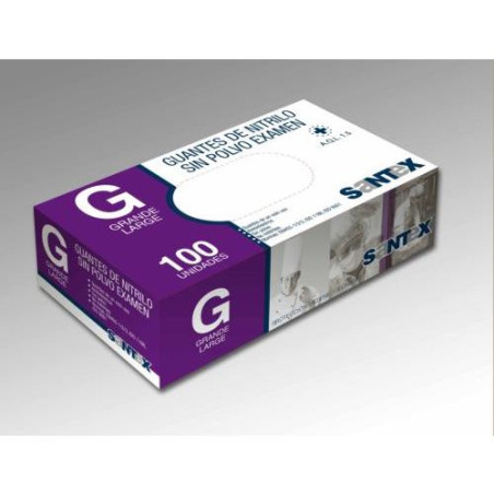 GUANTE NITRILO AZUL S/POLVO 100 UD. T/P GD21BB