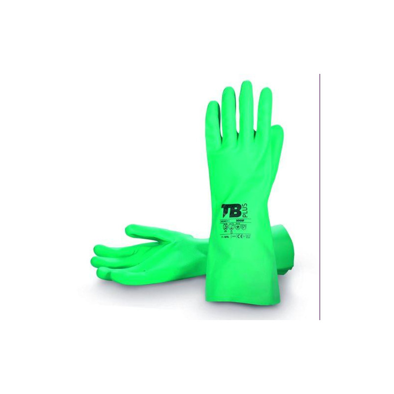 GUANTE SIN SOPORTE NITRILO 9009F QUIMICO VERDE 10
