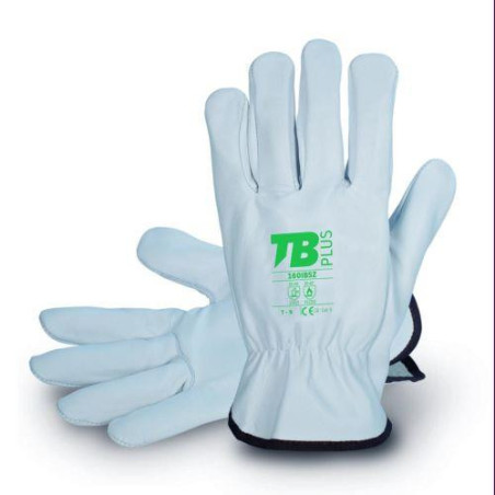 GUANTE FLOR VACUNO GRIS RIBETE TELA 160BSZ-8 GUANTE FLOR VACUNO GRIS RIBETE TELA 160BSZ-8