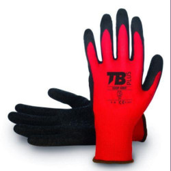 GUANTE POLIESTER ROJO S/COSTURAS 320P GRIP-8