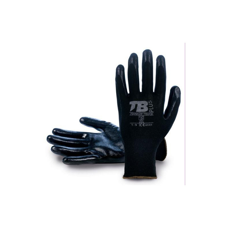 GUANTE POLIESTER S/COSTURAS NEGRO 700NG2P TOUCH-10