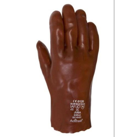 GUANTE PVC CON ALGODON 27 CM. 227-RI 9,5 PAR