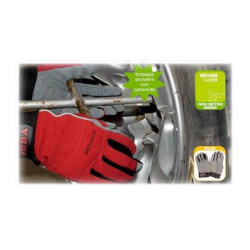 GUANTE MECANICO SINTETICO MECANIX ROJO T/9 PAR