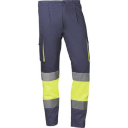 PANTALON AZUL MARINO BANDA AMARILLO MYKONOS T.XXL