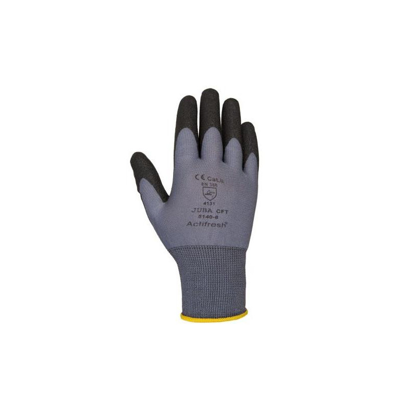 GUANTE NYLON/PVC NEGRO CFT H5140-S PAR