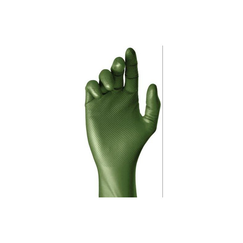 GUANTE NITRILO GRIPPAZ VERDE H580 MG/9 (CAJA-10)