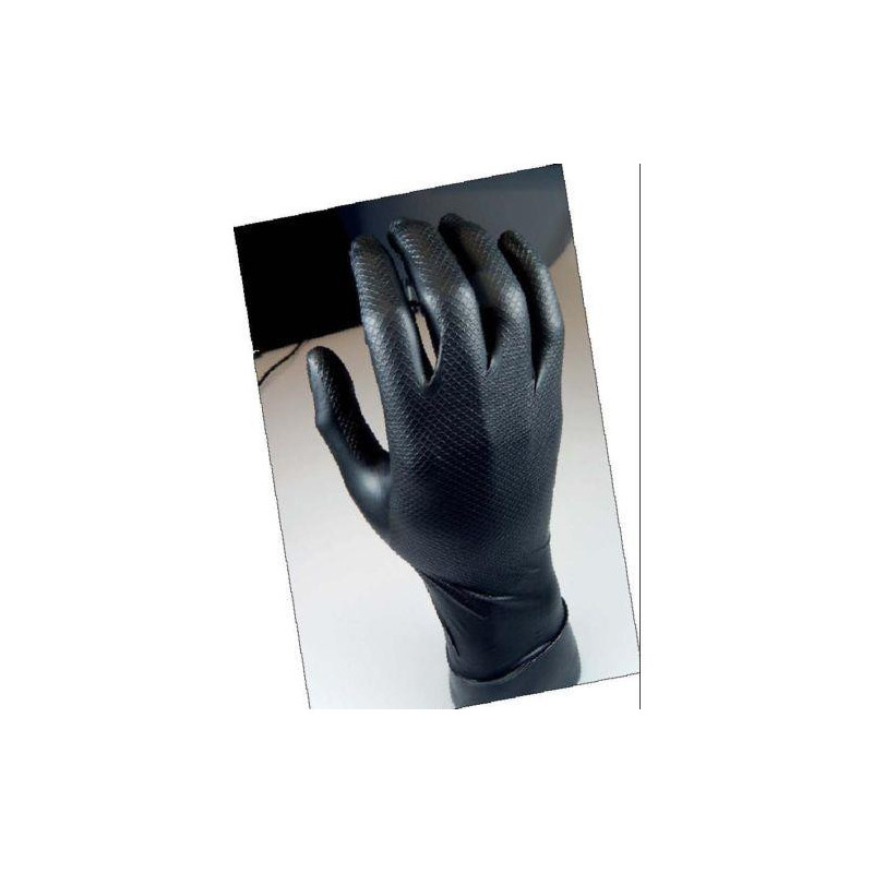 GUANTE DESECHABLE NITRILO NEGRO GRIPPAZ 580 NR S