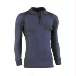 POLO PIQUE MANGA LARGA FLEX MARINO/NEGRO 681/2XL