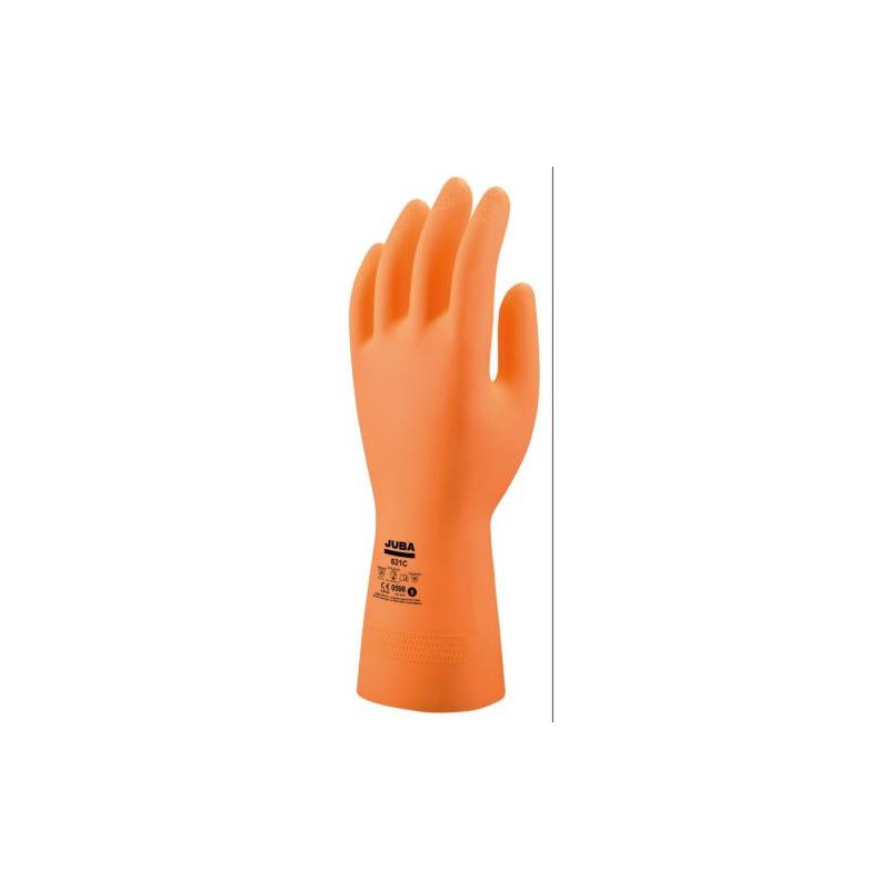 GUANTE SIN SOPORTE LATEX QUIMICO NARANJA T-8