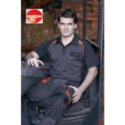 POLO COOL WAY NEGRO/NARANJA 964 L