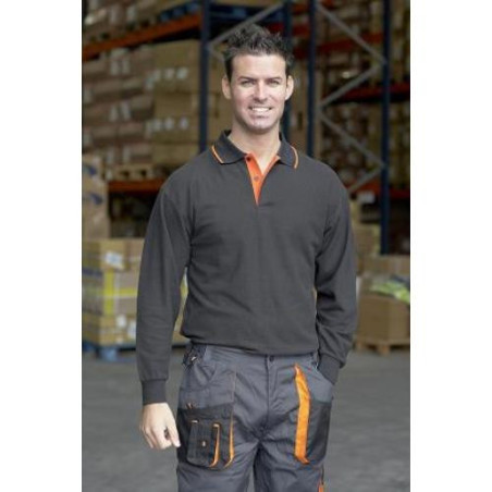 POLO TOP RANGE MANGA LARGA CON BOLSILLO 618 XXL