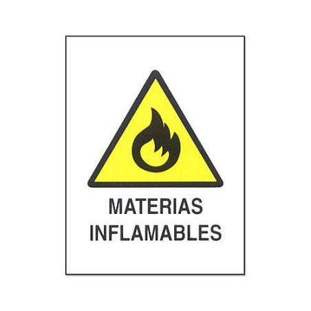 CARTEL PVC 40X30 MATERIAS INFLAMABLES 0219