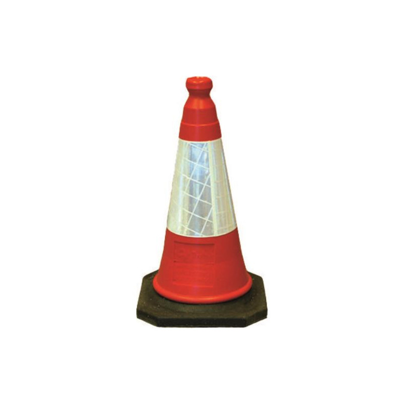 CONO SEÑALIZACION FLUORESCENTE 50CM. 1638