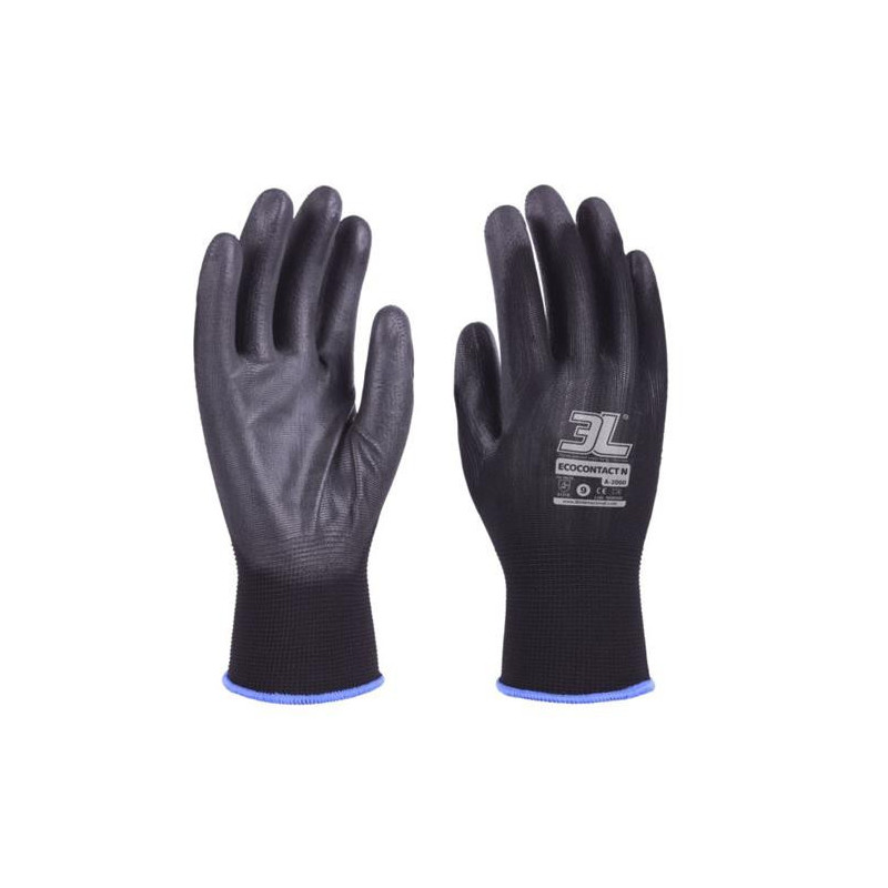 GUANTE PU NEGRO S/COSTURAS ECOCONTACT N A2000 T-10 GUANTE PU NEGRO S/COSTURAS ECOCONTACT N A2000 T-10
