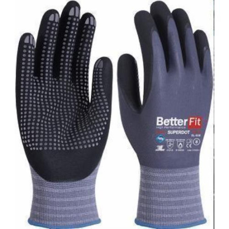 GUANTE NITRILO BETTERFIT SUPERDOT BL-008 T-6