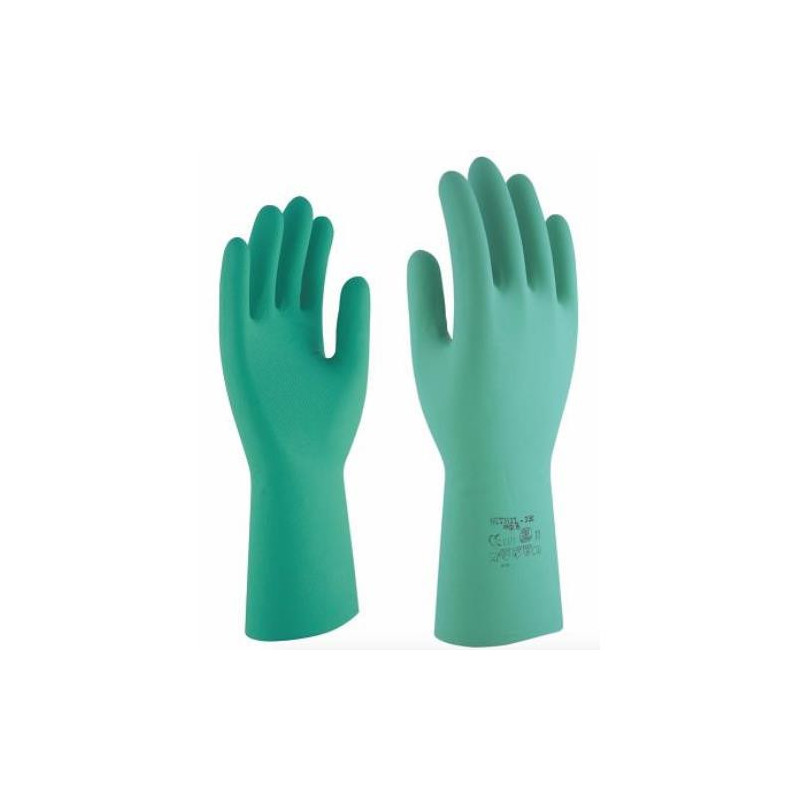GUANTE NITRILO VERDE SIN SILICONA NITRIL 330 T-9