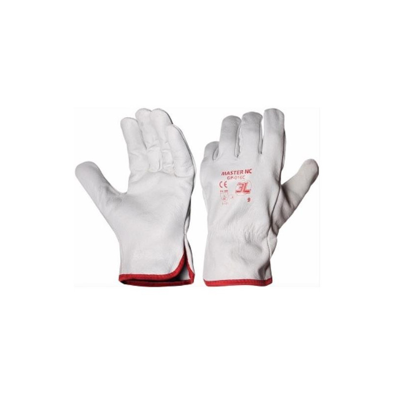 GUANTE FLOR VACUNO MASTER NC GP-016C BLISTER T-11
