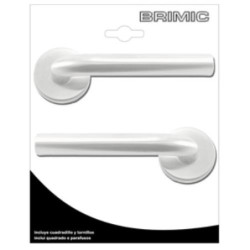 JUEGO ROSETA L CURVA 575 BLANCO INOX (BL.) 17243