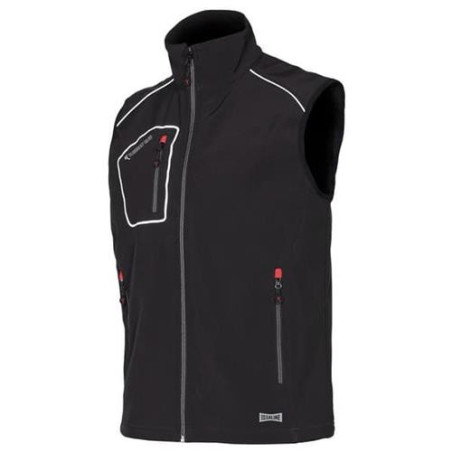 CHALECO ISSA LINE SOFTSHELL SNAPPY NEGRO T-L 04509