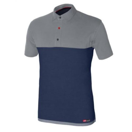 POLO STRETCH AZUL/GRIS M/CORTA 8774 T-S