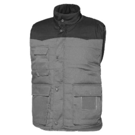 CHALECO MULTIBOLSILLOS GRIS-NEGRO 4031 T- S