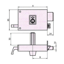 CERRADURA REVERSIBLE 1125AR 10 HE DCHA.
