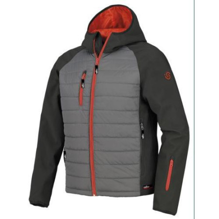 CHAQUETA BONNY GRIS-NEGRO 4094B T-2XL