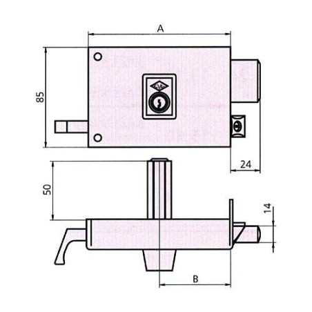 CERRADURA REVERSIBLE 1125AR 10 HE IZDA.