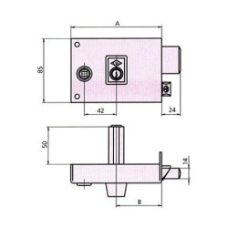 CERRADURA REVERSIBLE 1125BR 12 HE DCHA.