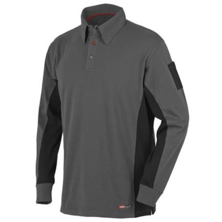 POLO STRETCH GRIS MANGA LARGA 8173 TALLA S