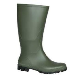BOTA AGUA CAÑA ALTA PVC VERDE NEGRO  T-37