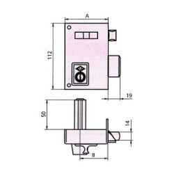 CERRADURA SOBREPONER 156A 70 IZDA. HE RD. CVL