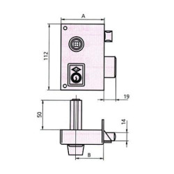 CERRADURA SOBREPONER 156B 60 IZDA. HE RD. CVL