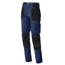 PANTALON STRETCH AZUL/ NEGRO 8730 T-L