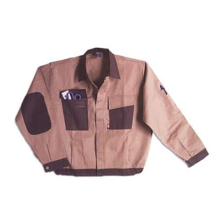 CAZADORA CON CODERAS BEIG/MARRON TALLA S
