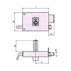 CERRADURA SOBREPONER 125A 14 DCHA. HE PF. CVL