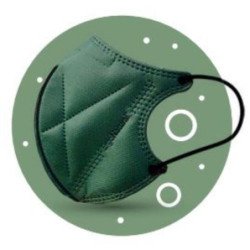MASCARILLA REUTILIZABLE ERGONATURAL VERDE (BL-2UN)