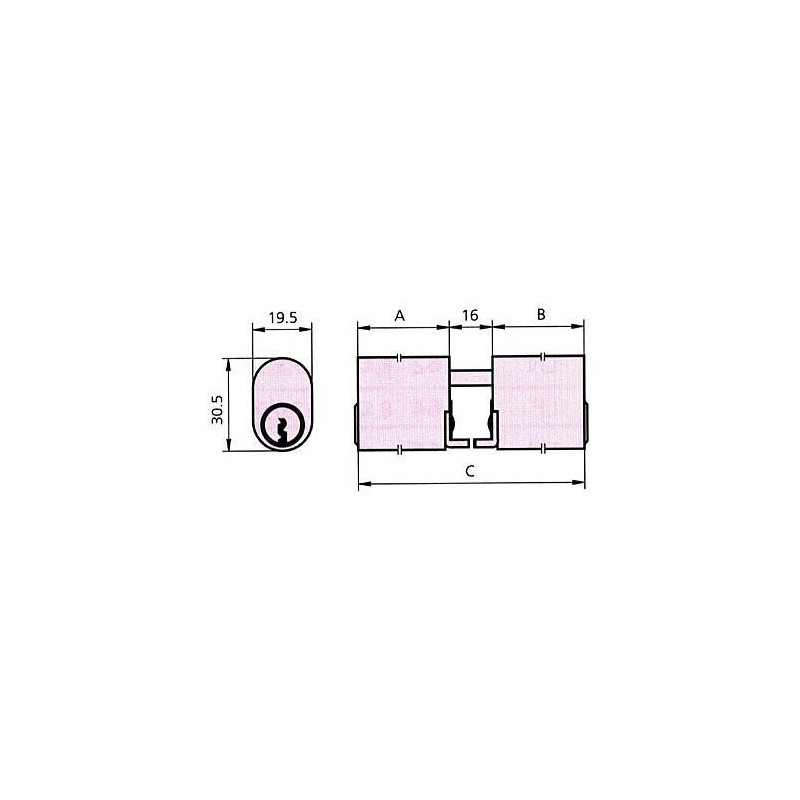 CILINDRO 5964/3030/4 PARA CERRADURA 1964 CVL